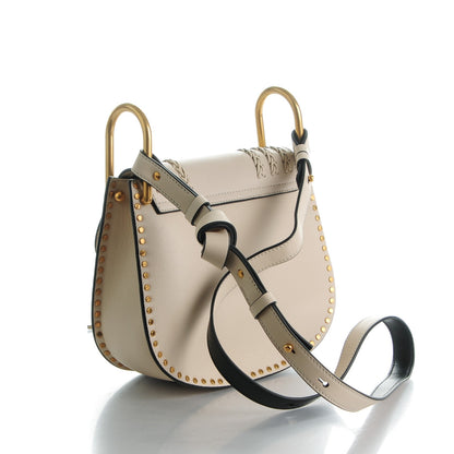 Chloe Calfskin Braided Small Hudson Shoulder Bag Abstract White 3 of 8