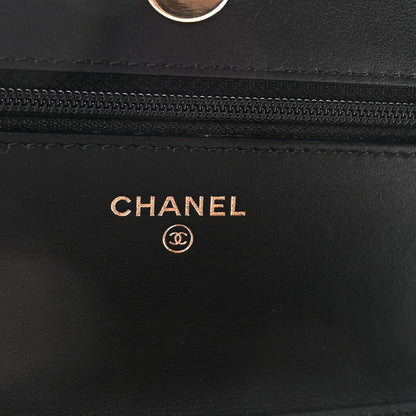 Chanel Caviar Quilted CC Filigree Wallet On Chain WOC Black 6 of 11