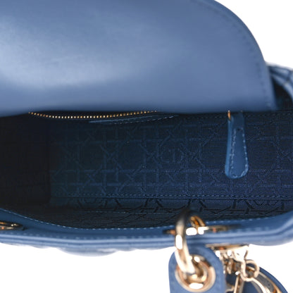 Christian Dior Lambskin Cannage Small My Lady Dior Blue Grey 4 of 7
