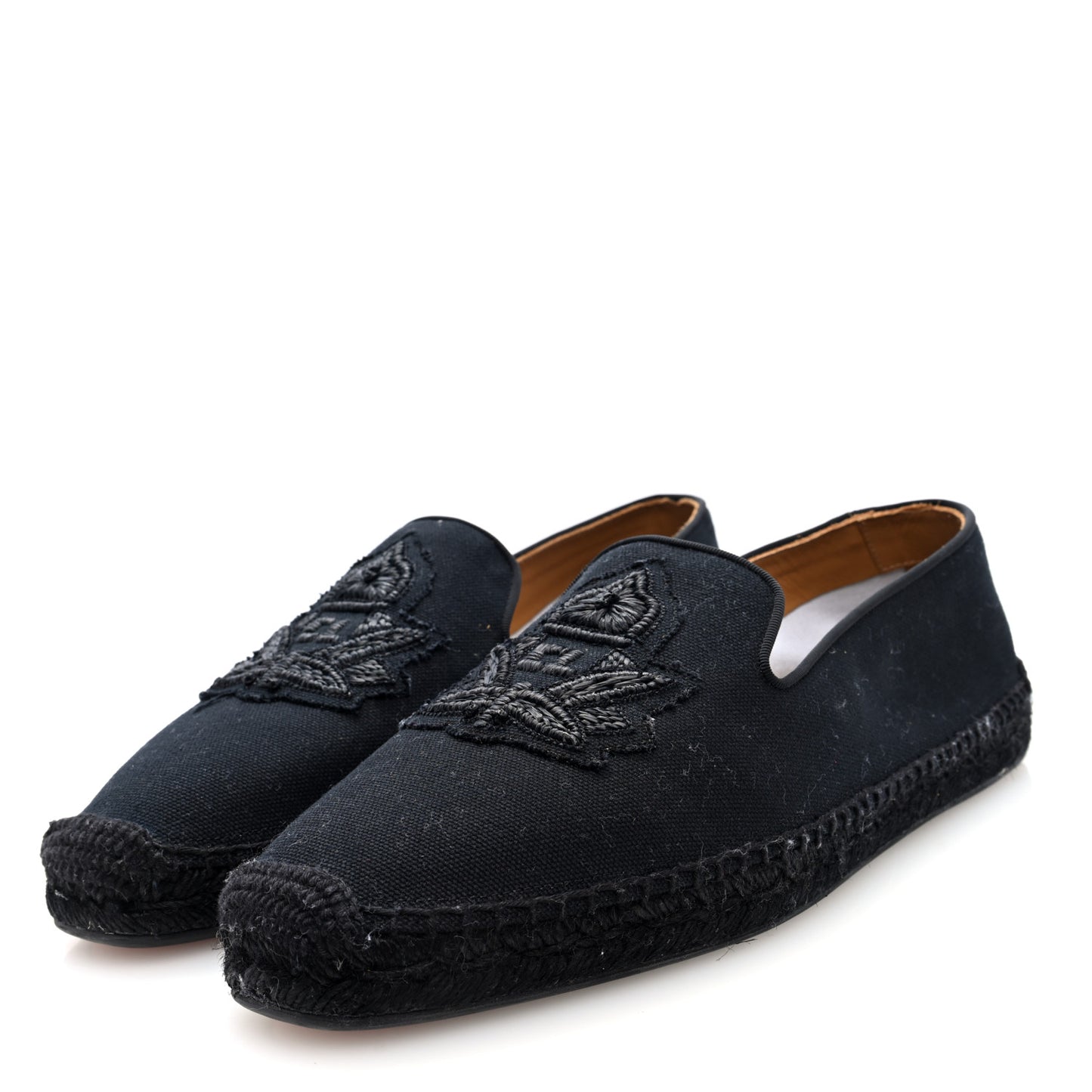 Olan Canvas Mens Nanou Orlato Flat Espadrilles 43 Black
