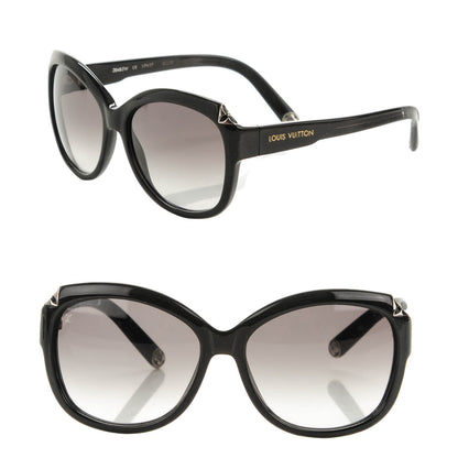 Louis Vuitton Acetate Hortensia Sunglasses Z0485W Black Glitter 1 of 6