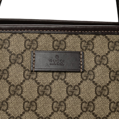 Gucci GG Supreme Monogram Large Zippered Shopping Tote Brown 8 of 11