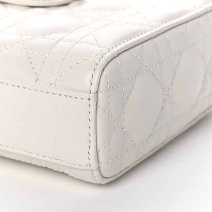 Christian Dior Calfskin Cannage Lady D-Joy White 9 of 16