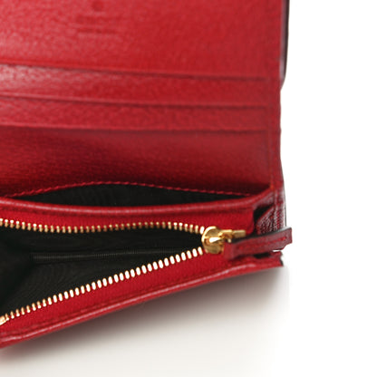 Gucci GG Supreme Monogram Flora Web Ophidia Card Case Red 5 of 10