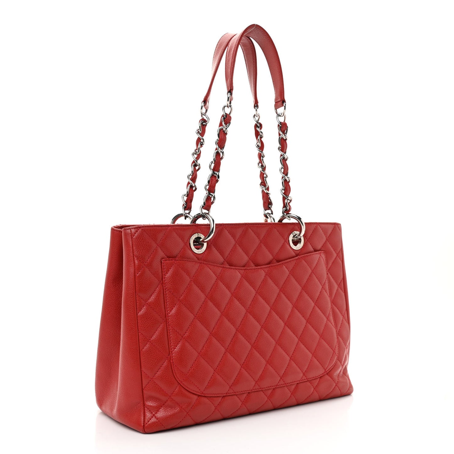Caviar Quilted Grand Shopping Tote GST Red