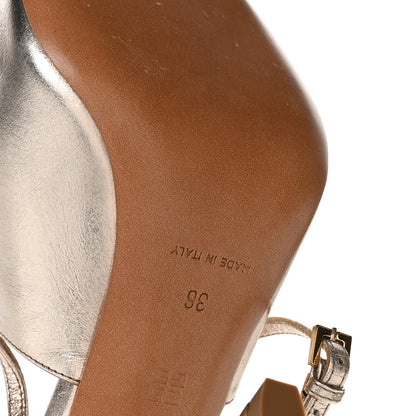 Givenchy Laminated Sheepskin Show Slingback Pumps 36 Dusty Gold 7 of 8
