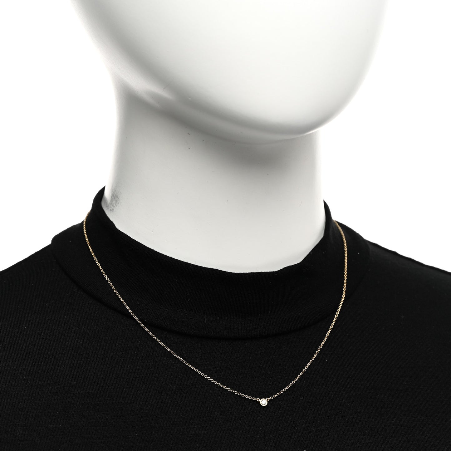 18K Yellow Gold Diamond .05ct Elsa Peretti Diamonds by the Yard Pendant Necklace