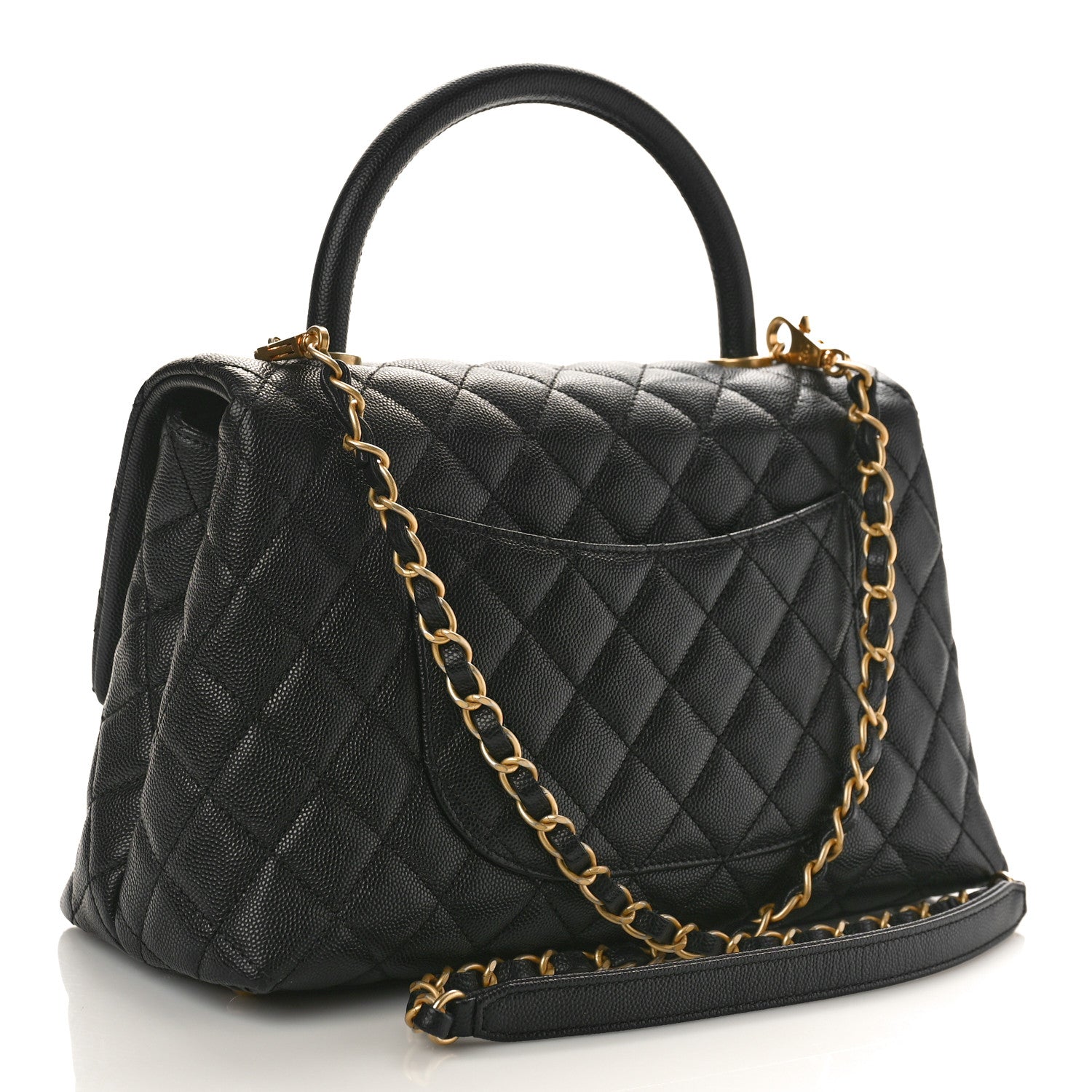 Chanel Caviar Quilted Small Coco Handle Flap Black 3 of 9
