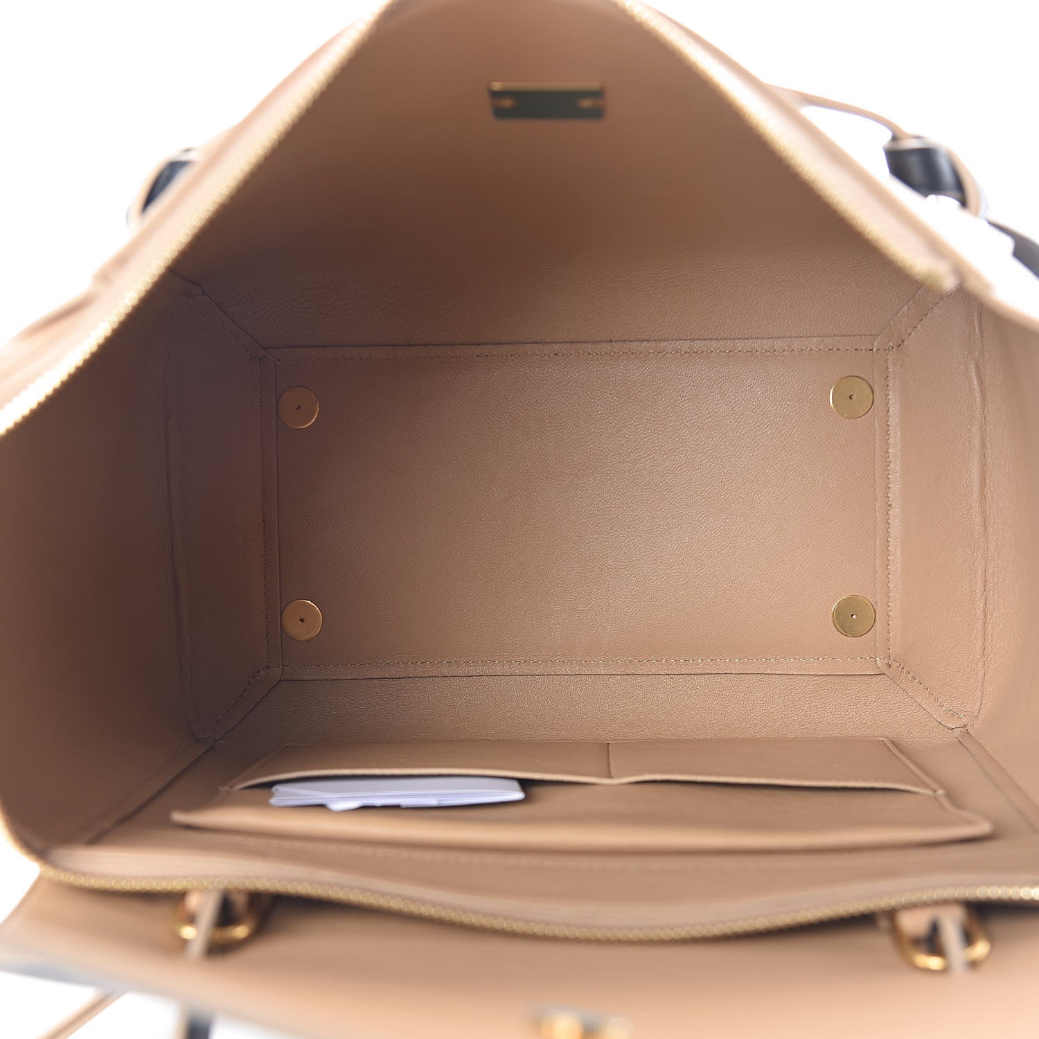 Celine Smooth Calfskin Mini Bi-Color Belt Bag Beige 5 of 15