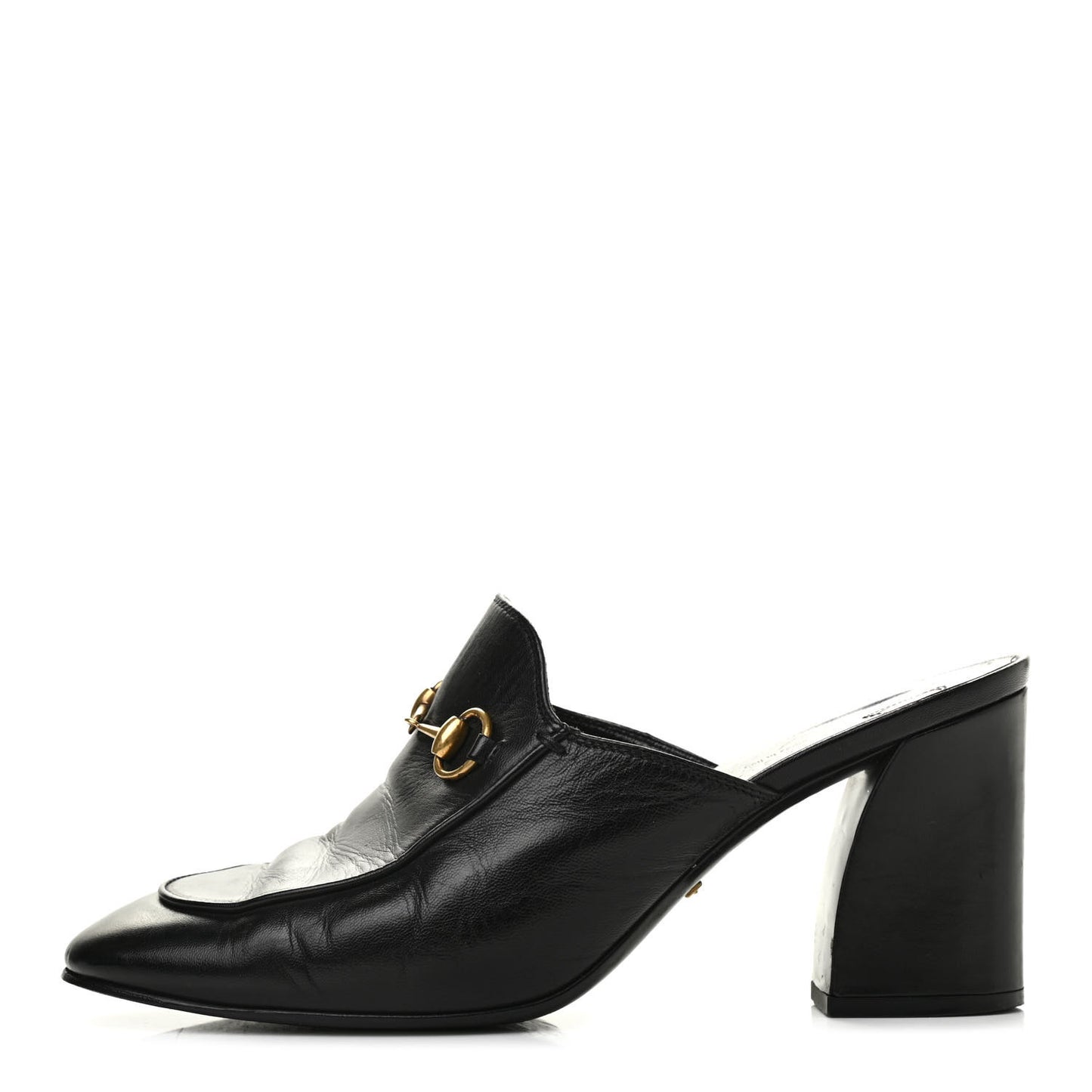 Malaga Kid Horsebit Princetown Mid Heel Mules 38 Black