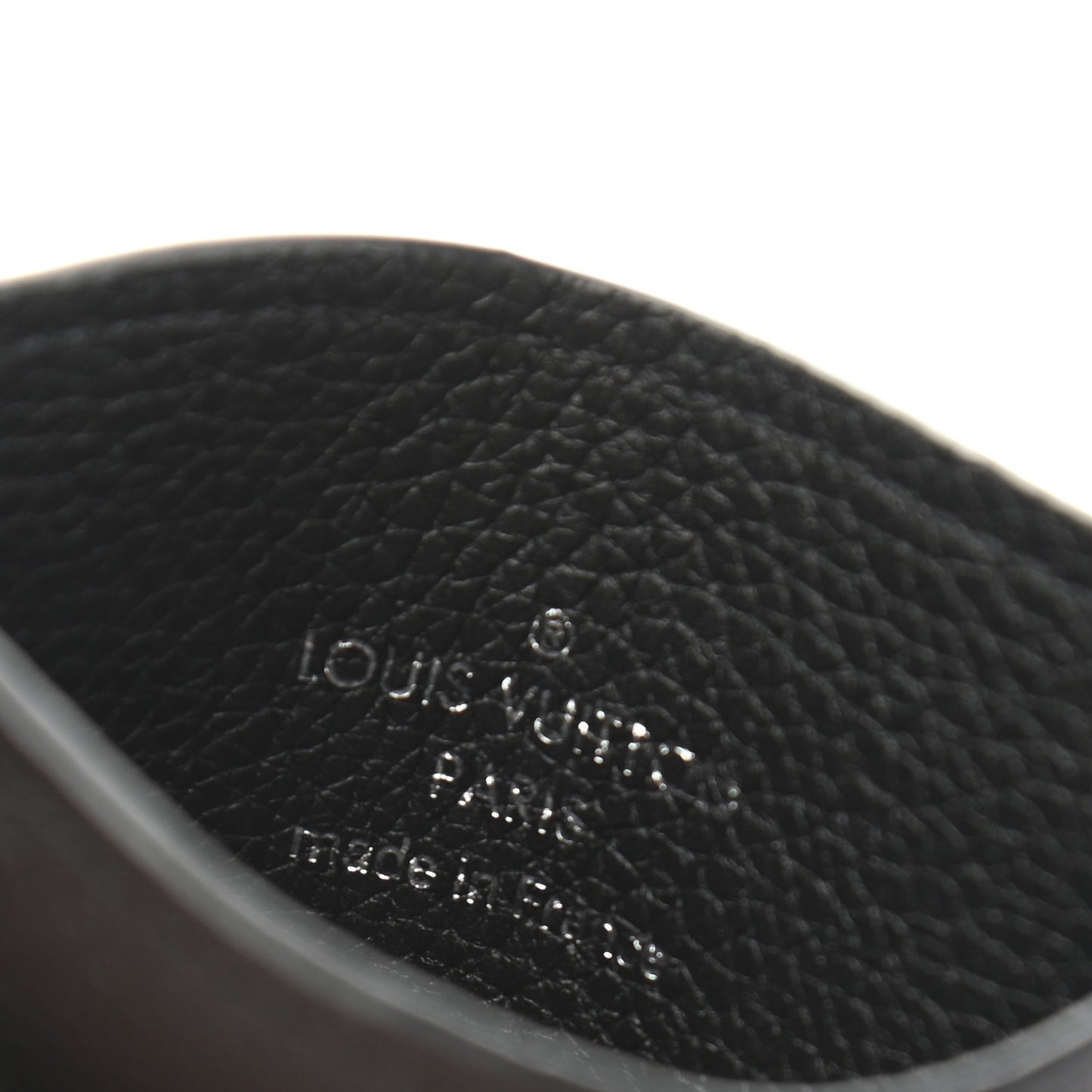 Calfskin Lockme Card Holder Black