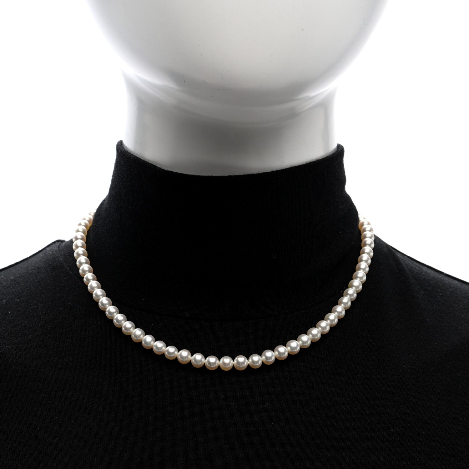 Tiffany Sterling Silver Freshwater Cultured Pearl 5.5-6mm Ziegfeld Necklace 2 of 5