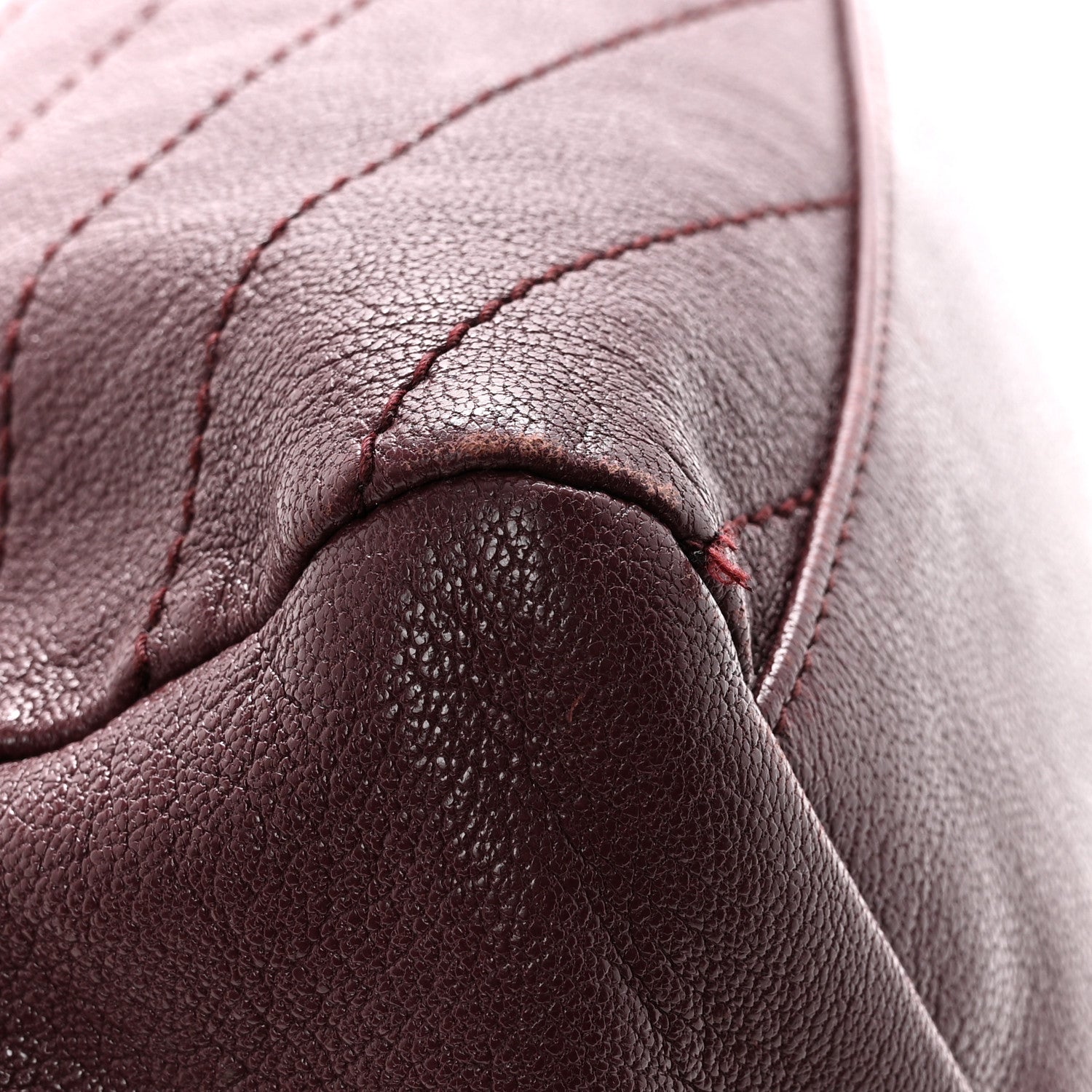 Saint Laurent Vintage Lambskin Chevron Monogram Medium Nolita  Amaranto 13 of 13