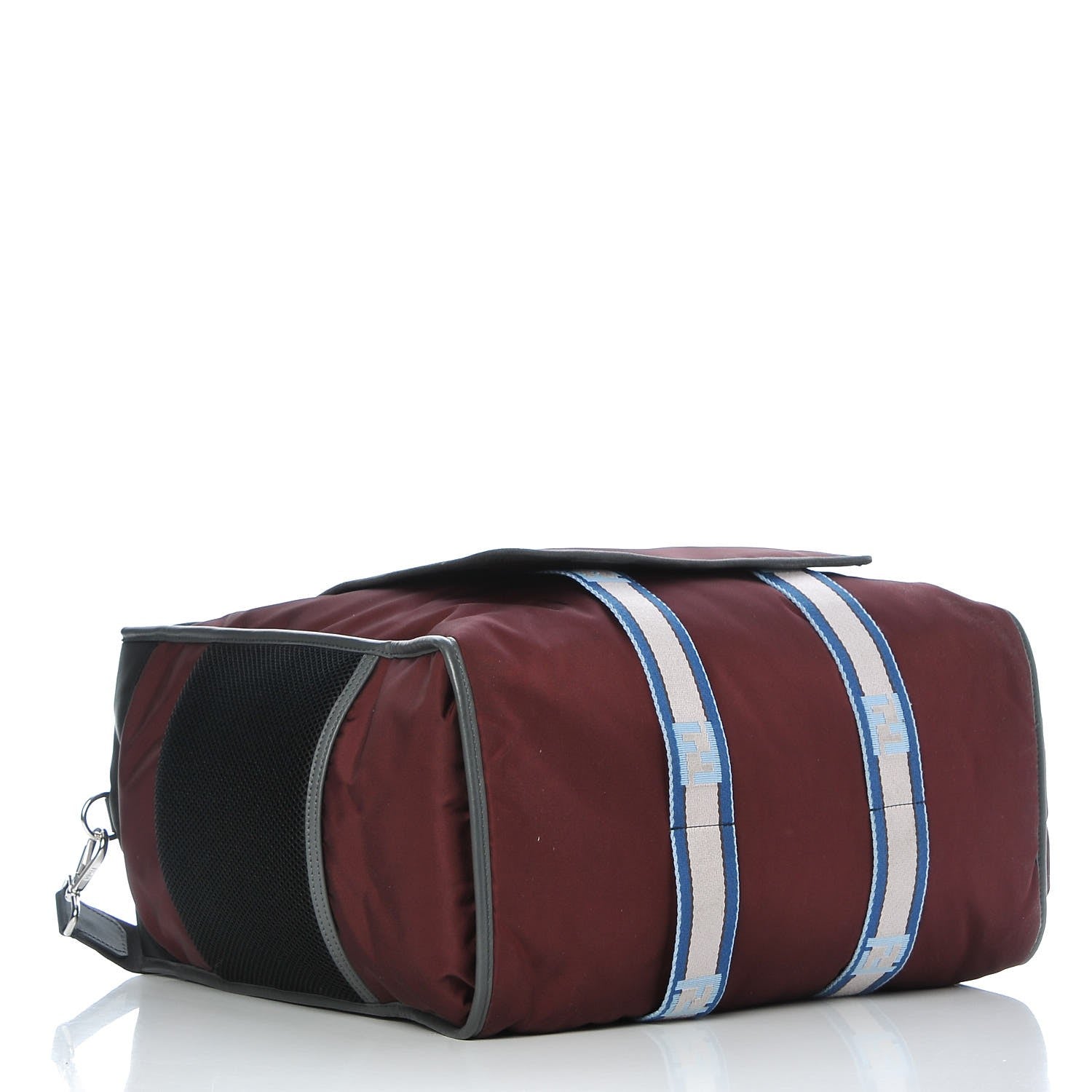 Fendi Nylon Reversible Everyday Tote Burgundy Black 7 of 12