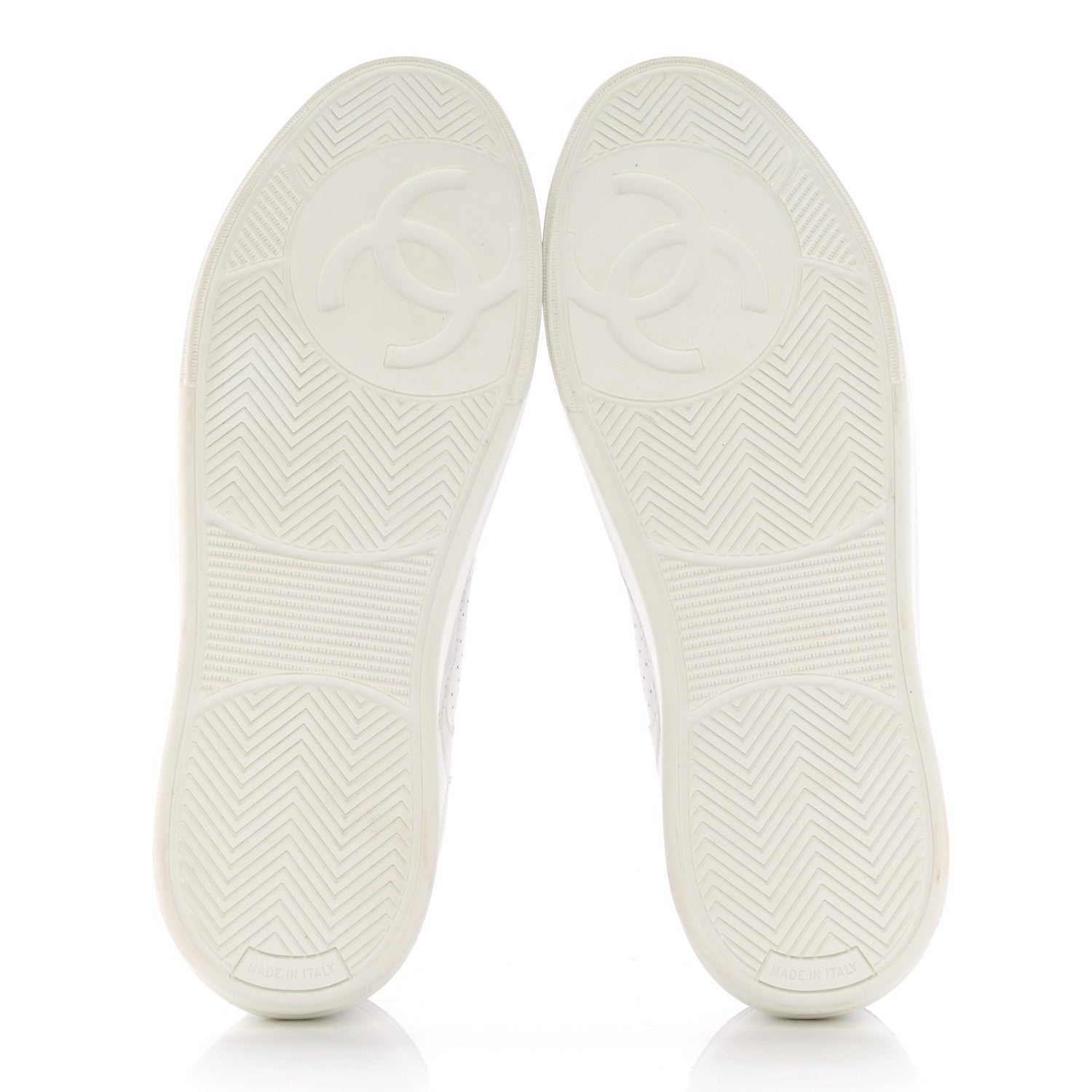 Chanel Calfskin CC Womens Sneakers 40.5 White 5 of 14