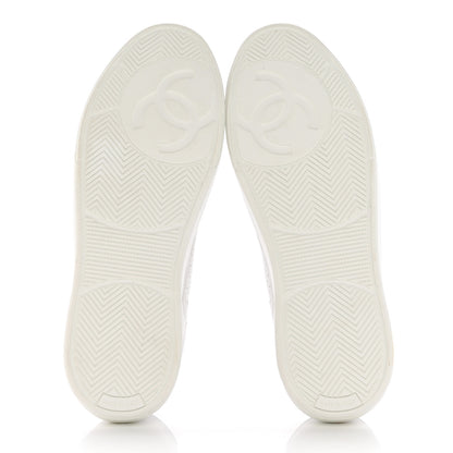 Chanel Calfskin CC Womens Sneakers 40.5 White 5 of 14