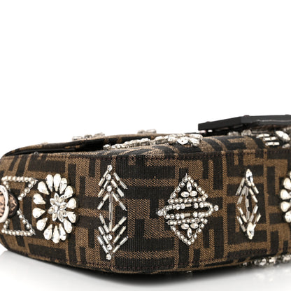 Fendi Re-Edition Elaphe Fabric Jacquard FF 1974 Embroidered Baguette Multicolor 9 of 10