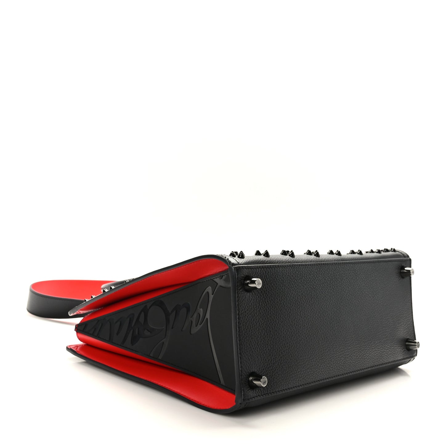 Calfskin Spikes Loubinthesky Medium Paloma Black