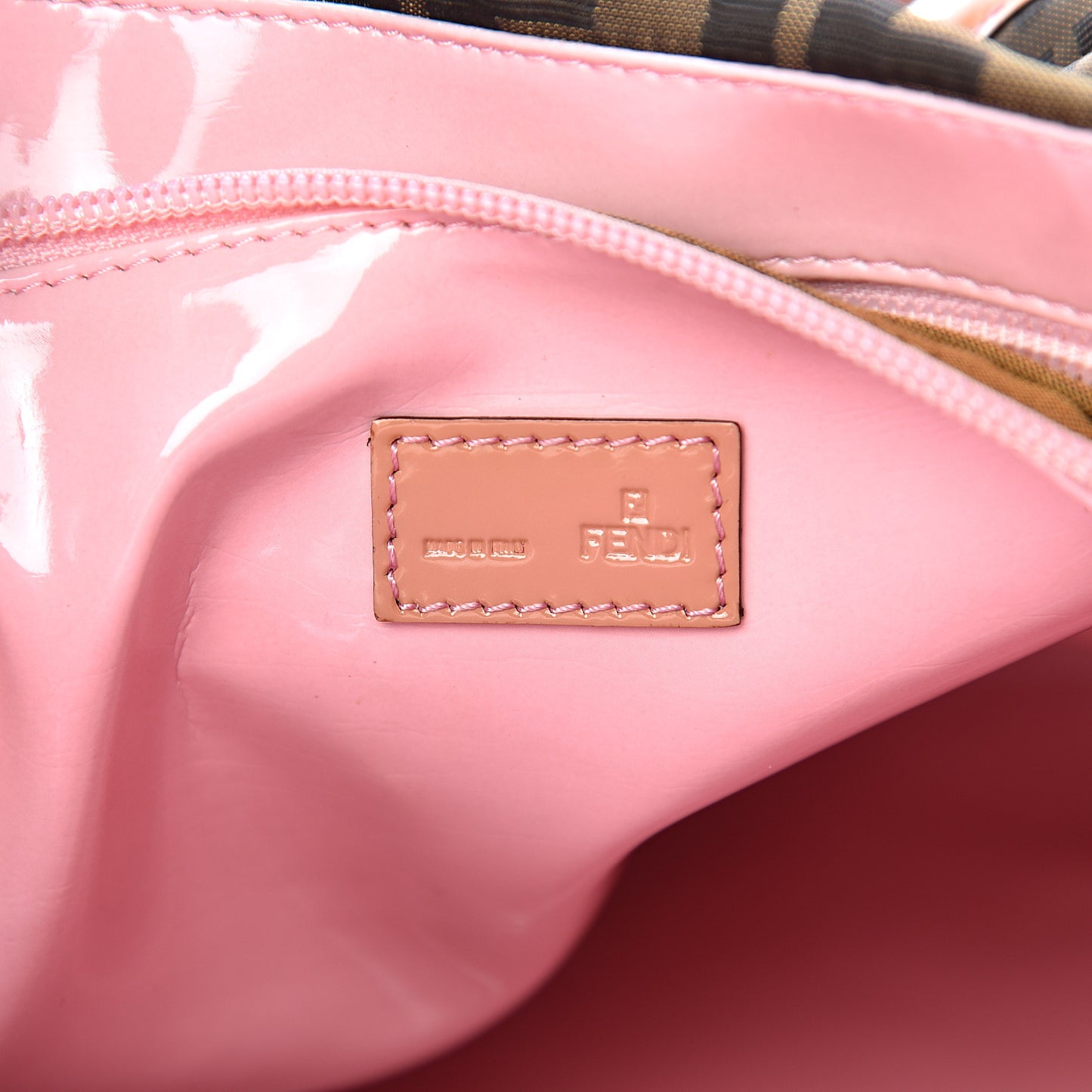 Nylon Patent Zucca Large Chef Shopper Tote Tobacco Pink