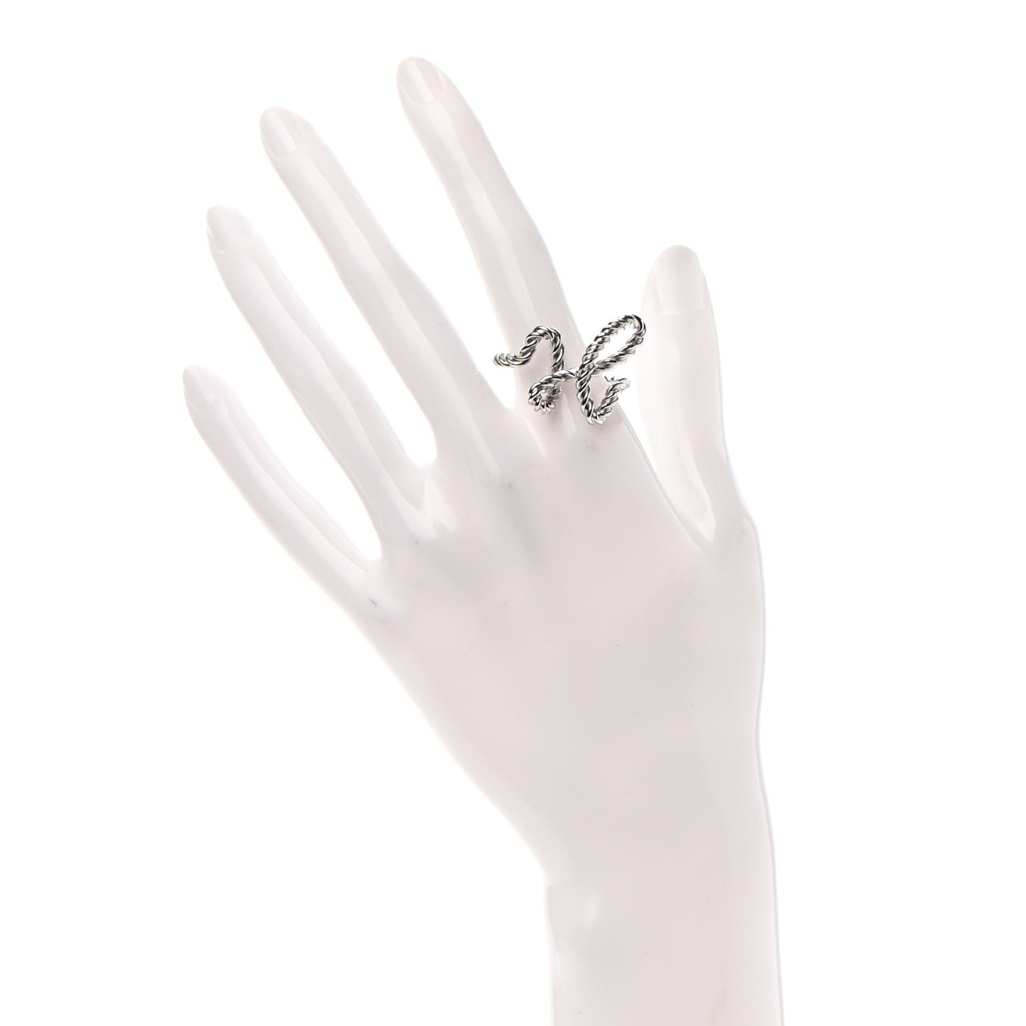 Brass Cord'H Scarf Ring Silver
