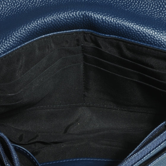 Chanel Caviar Half Moon Wallet On Chain Navy Blue 6 of 7