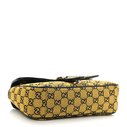 Gucci Monogram Multicolor Matelasse Diagonal Small GG Marmont Shoulder Bag Yellow Blue 4 of 10