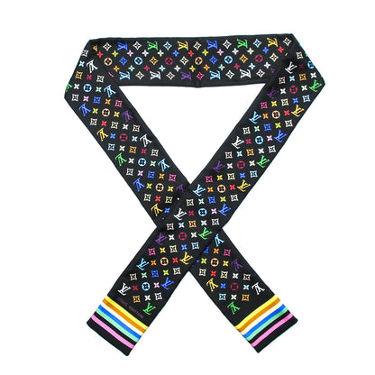 Louis Vuitton Silk Monogram Multicolor Bandeau Black 1 of 4