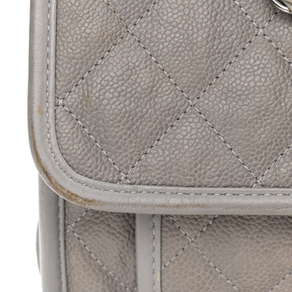Chanel Caviar Quilted Medium French Riviera Flap Light Grey 8 of 19