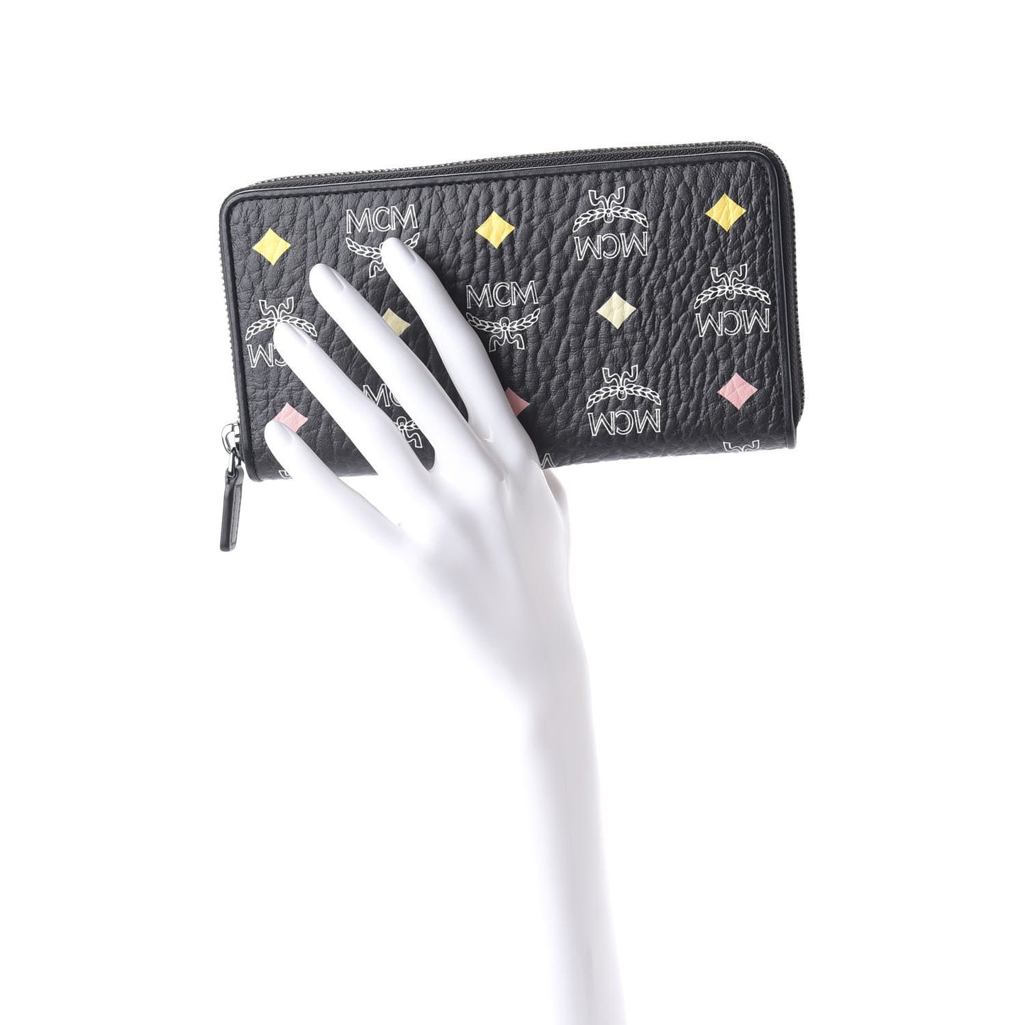 Skyoptic Visetos Large Zip Around Wallet Black