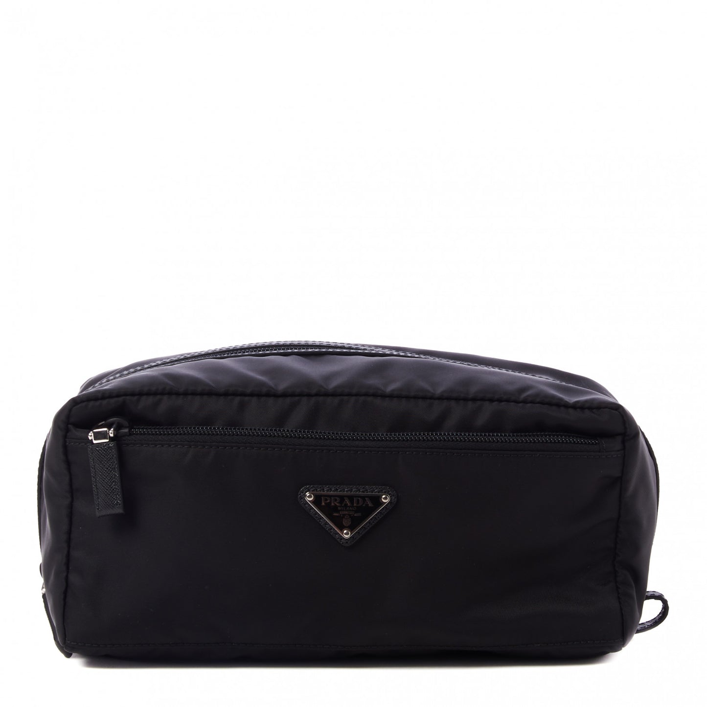 Re-Nylon Saffiano Travel Pouch Black