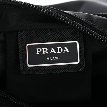 Prada Tessuto Nylon Saffiano Flat Messenger Bag Black 6 of 8