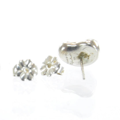 Tiffany Sterling Silver 9mm Elsa Peretti Bean Earrings 4 of 5