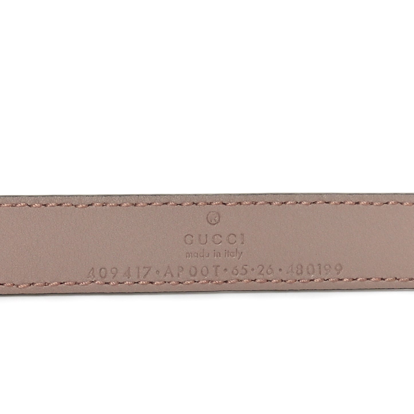 Calfskin Double G 20mm Belt 65 26 75/30 Porcelain Rose
