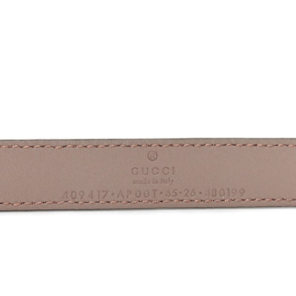 Gucci Calfskin Double G 20mm Belt 65 26 75/30 Porcelain Rose 3 of 5