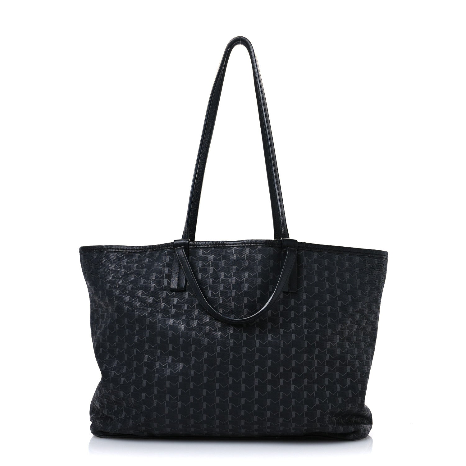 Moynat Calfskin Canvas 1920 M Monogram MM Tote Black Multicolor 7 of 14