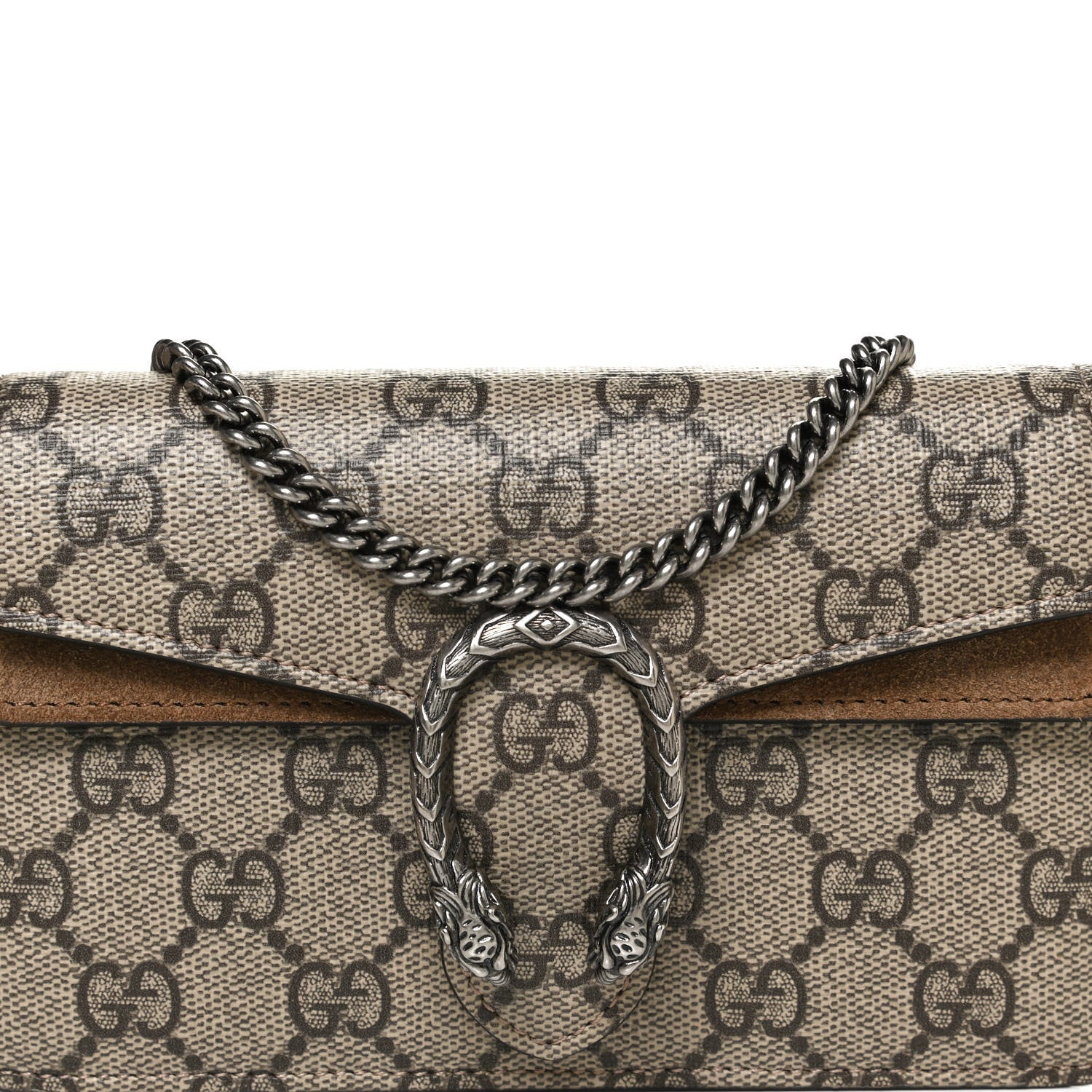 Gucci GG Supreme Monogram Super Mini Dionysus Shoulder Bag Taupe 7 of 9