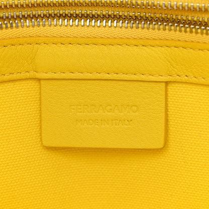 Salvatore Ferragamo Calfskin Large Star Tote Yellow 6 of 11