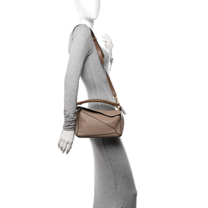Loewe Grained Calfskin Small Puzzle Bag Sand Mink 2 of 15