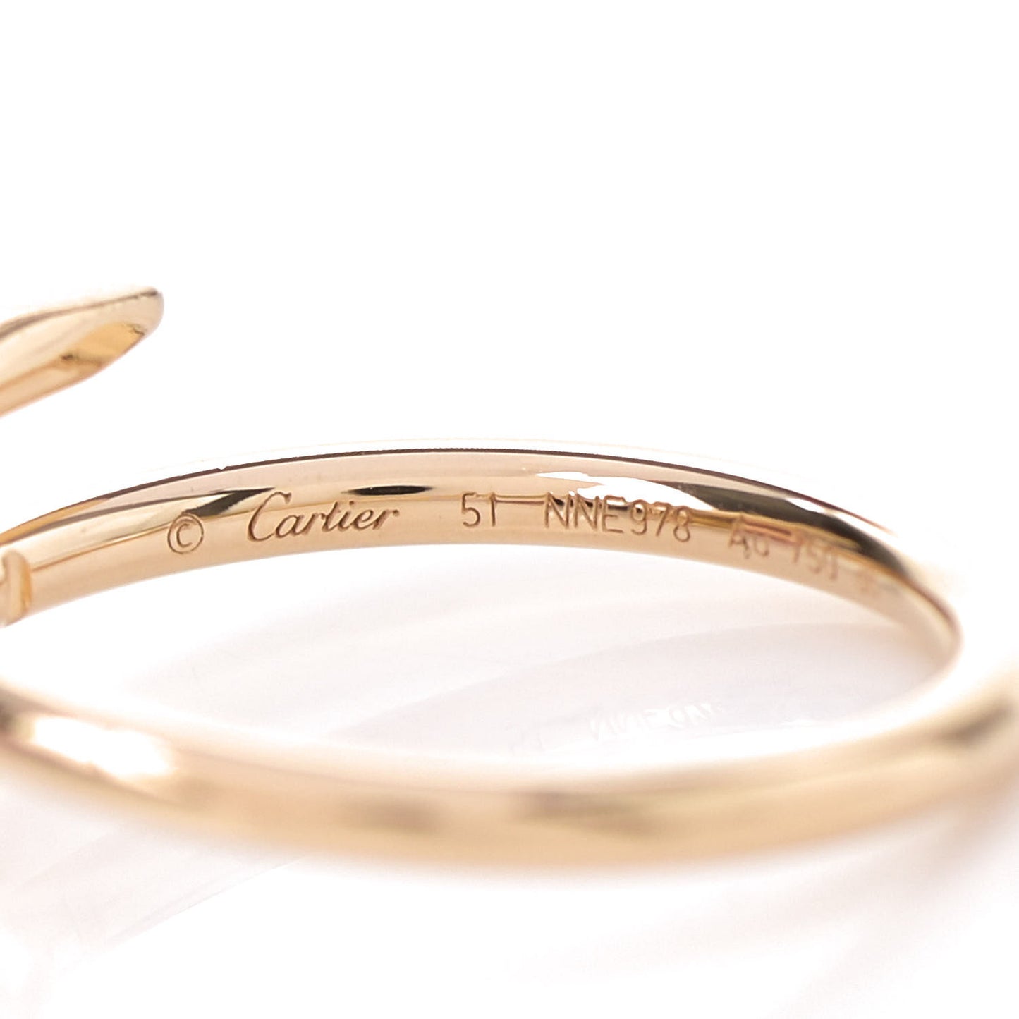 18K Yellow Gold Small Juste Un Clou Ring 51 5.75