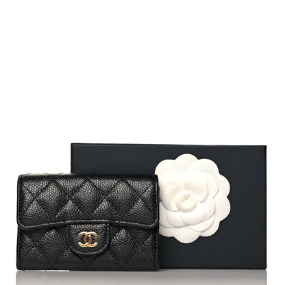 Chanel Caviar Quilted Flap Card Holder Black 10 of 10