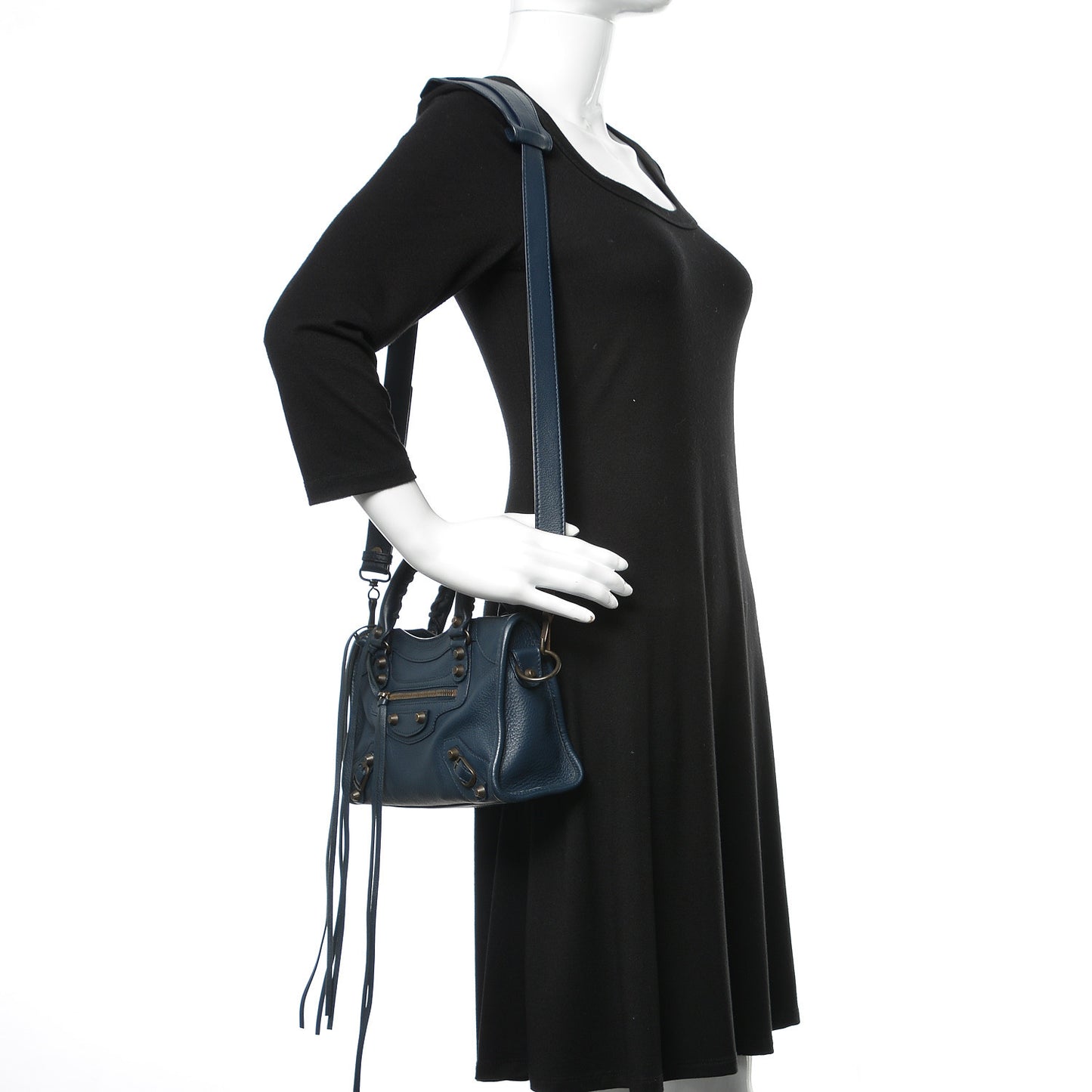 Calfskin Classic Hardware Mini City Bleu Nuit Dark Sea