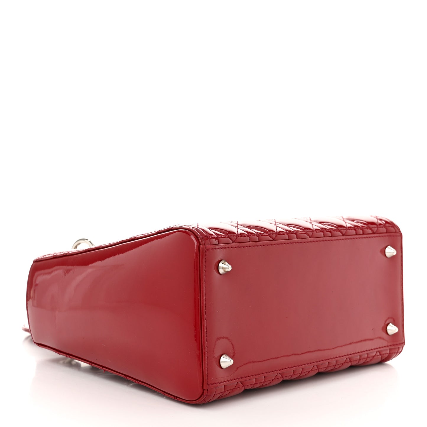 Patent Cannage Medium Lady Dior Red
