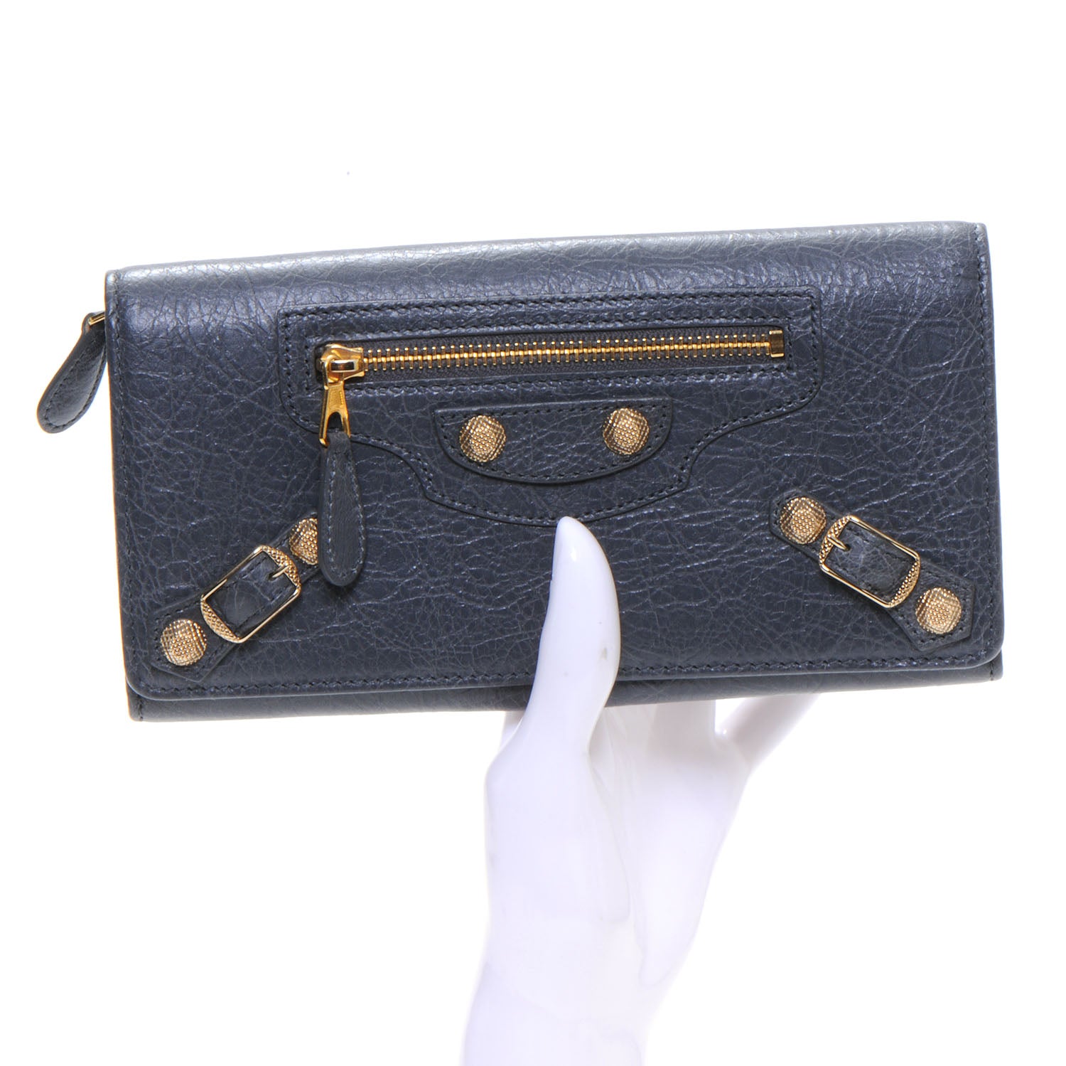 Balenciaga Agneau Giant Money Wallet Gris Tarmac 2 of 7