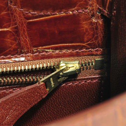 Hermes Shiny Porosus Crocodile Kelly Sellier 32 Miel 16 of 30