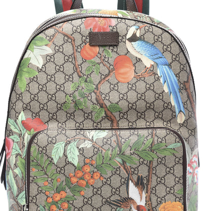 Gucci GG Supreme Monogram Tian Web Small Day Backpack Beige Multicolor New Acero 7 of 17