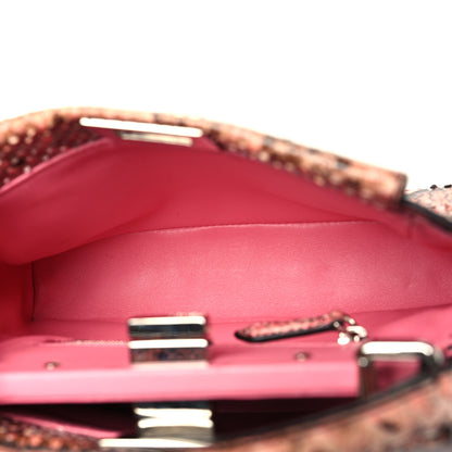 Fendi Snakeskin Shiny Nappa Mini Peekaboo Iconic Satchel Lollypop 5 of 10