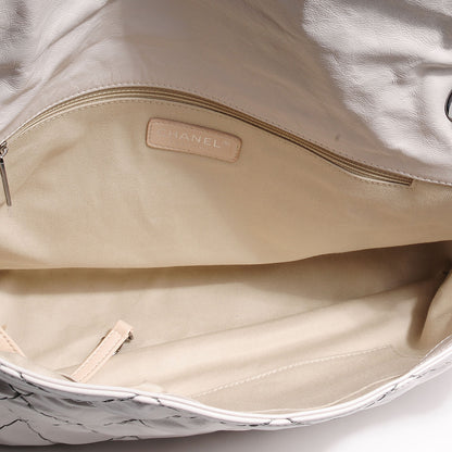 Chanel Glazed Goatskin Double Stitch Jumbo Flap White 5 of 7