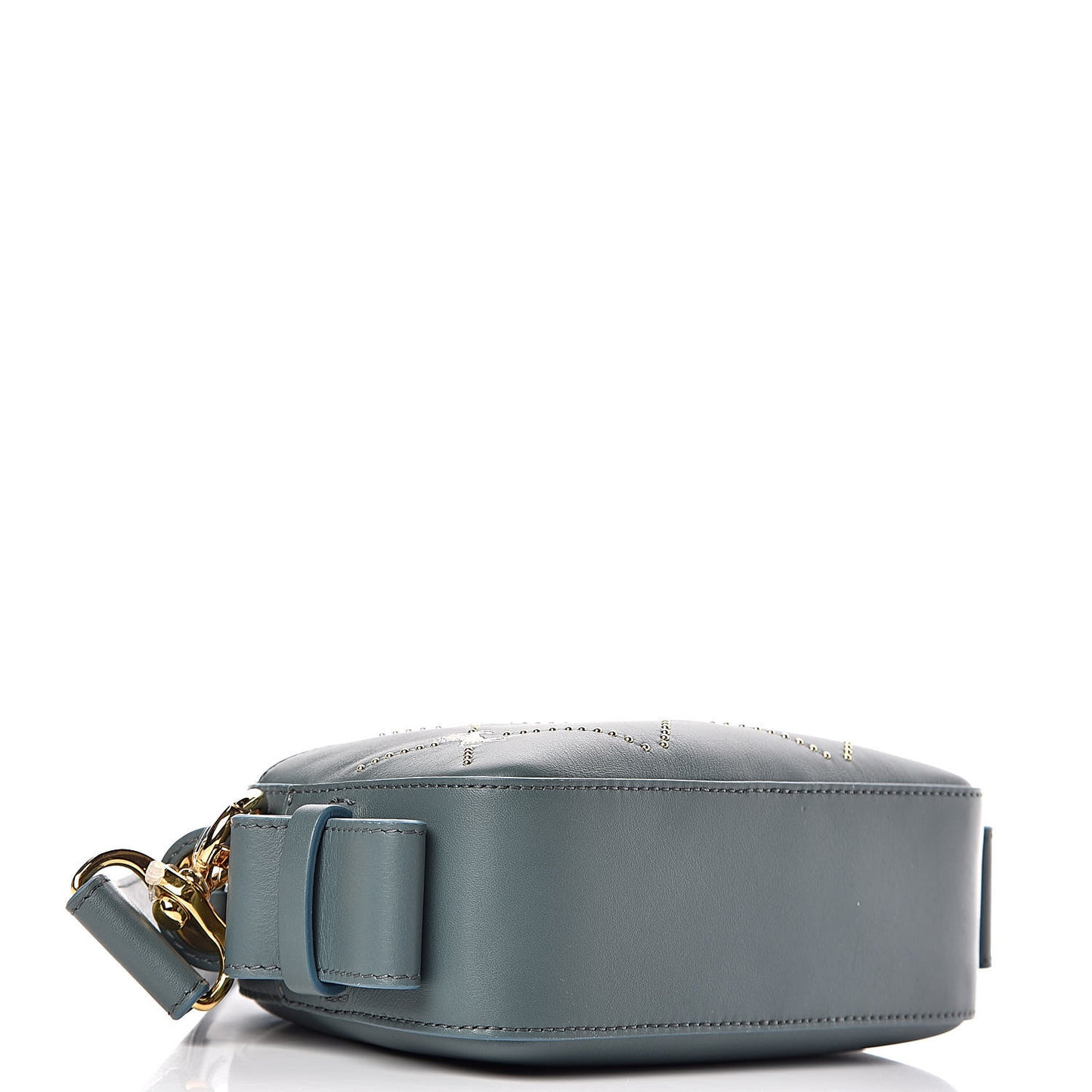 Smooth Calfskin Little Horses Embroidered Shoulder Bag Cloudy Blue