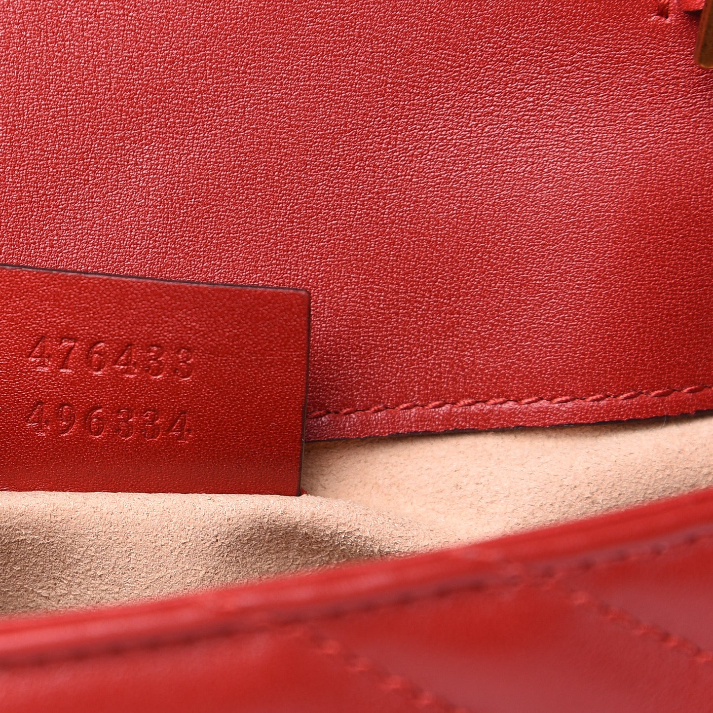 Calfskin Matelasse Super Mini GG Marmont Shoulder Bag Hibiscus Red