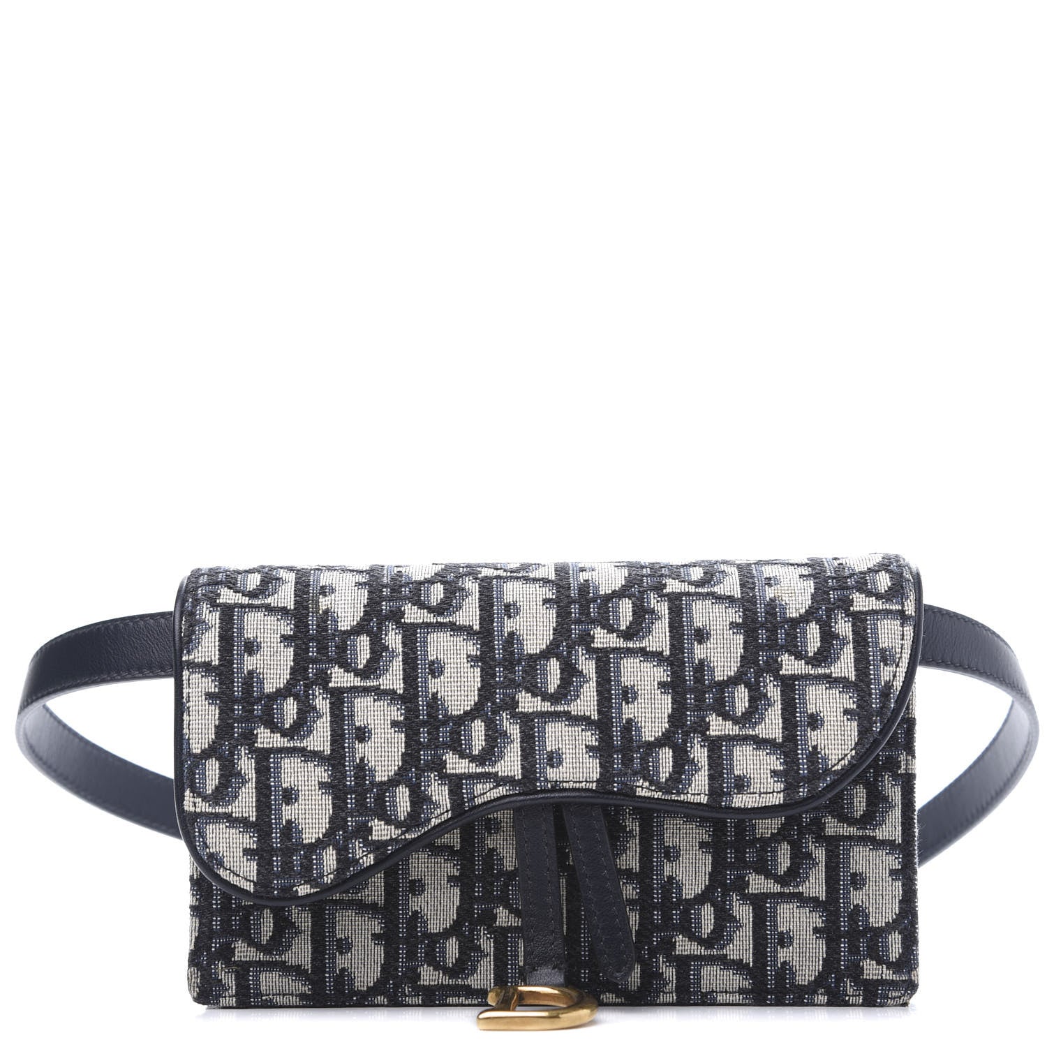 Christian Dior Oblique Saddle Belt Bag Blue 1 of 10